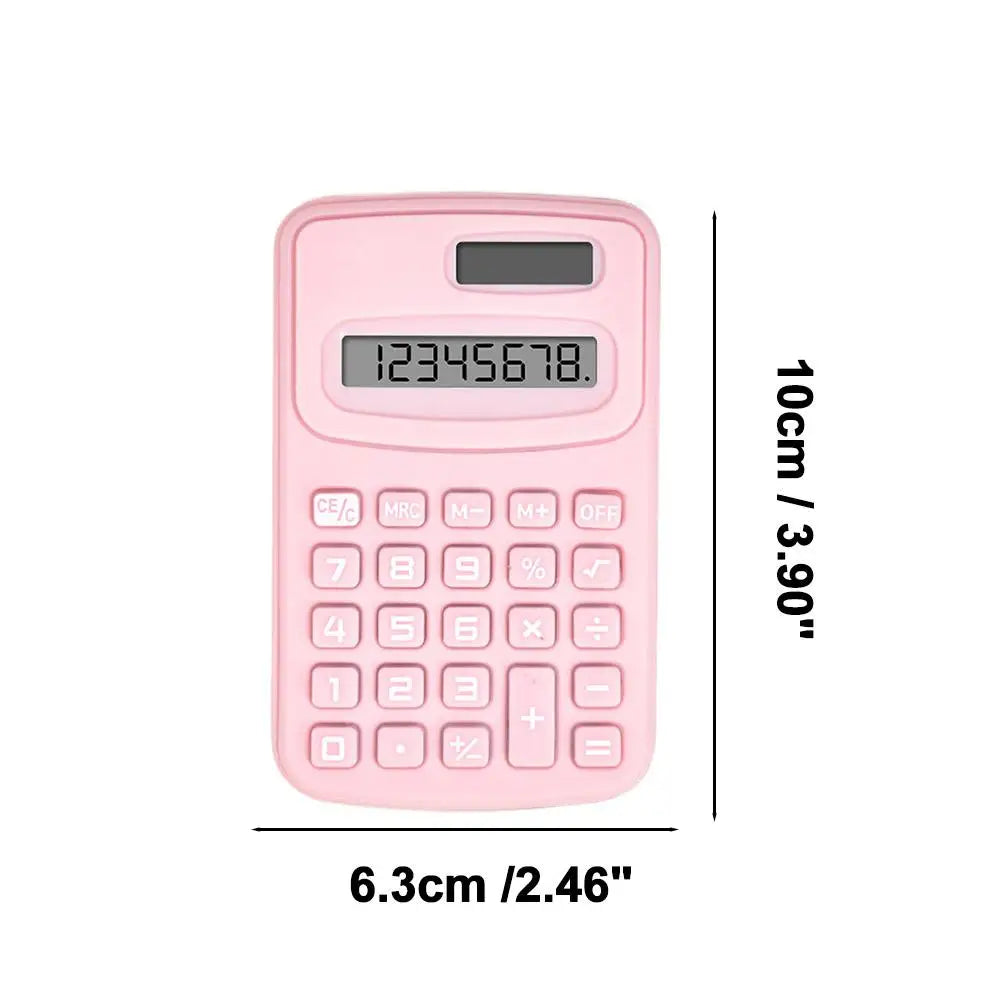 Small Solar Calculator Portable Calculator Cute 8 Digits LCD Electronic Home Office Calculator For Kid Primary School Calculator