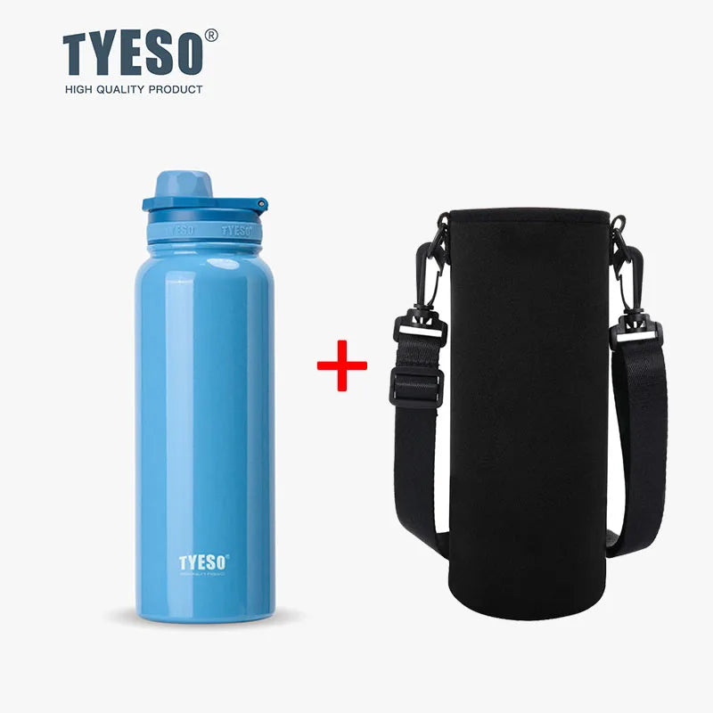 TYESO Thermos Bottle Car Insulated Flask Water Tumbler for Outdoor Sports Travel Vacuum Flasks Stainless Steel Thermal Cup