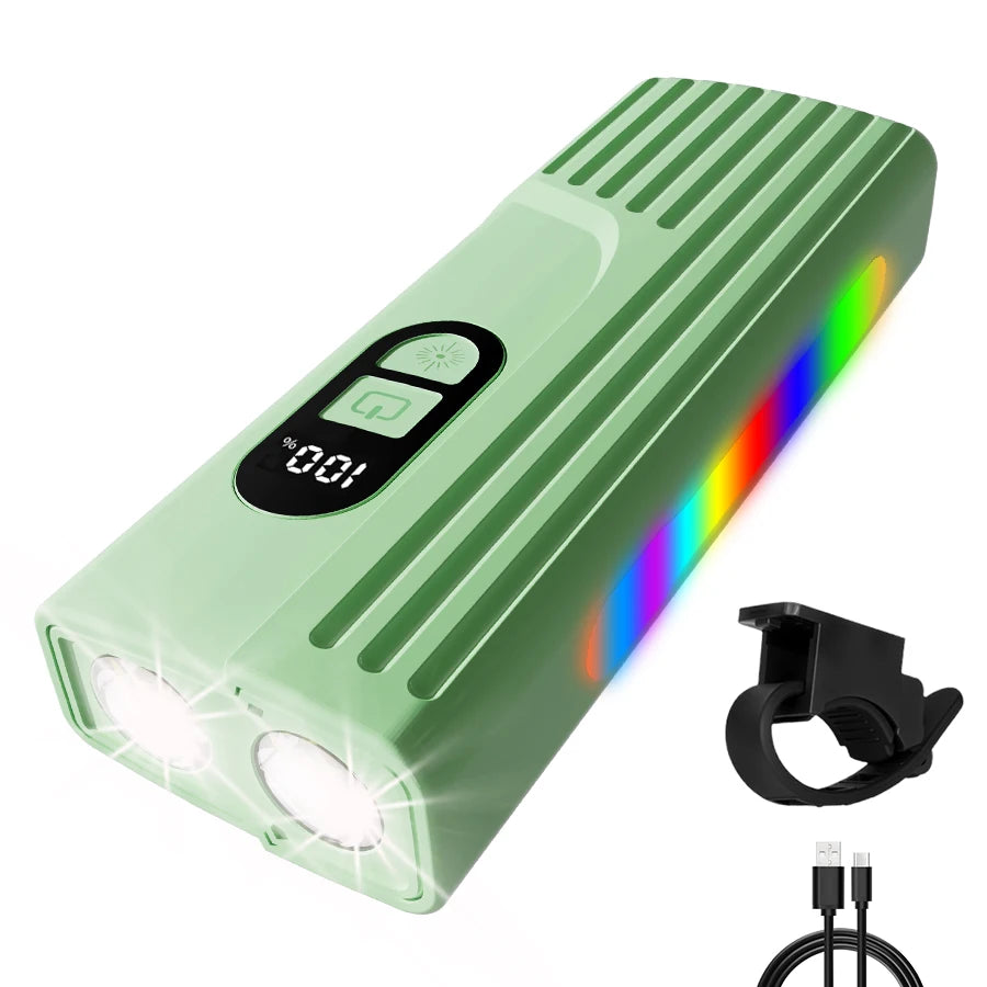 9 LED Bicycle Headlight USB Rechargeable Bike Lamp Super Bright Handlebar Lights Outdoor Waterproof Cycling  Front Light