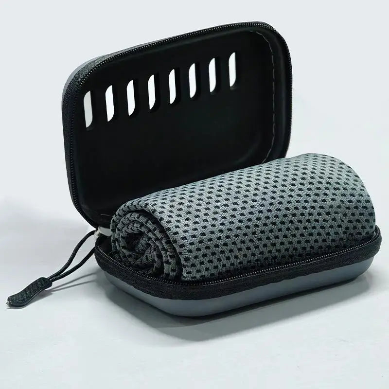 Summer Cooling Sports Towel Quick Dry Towel Portable Fitness Sweat Absorbing Towel Outdoor Workout Cooling Towel with EVA Box