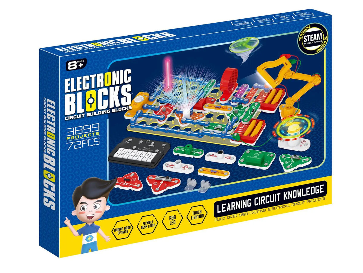 Boys STEM Building Blocks Set - Electronic Science Physics Technology Experimental Model Educational Toy for Children Birthday