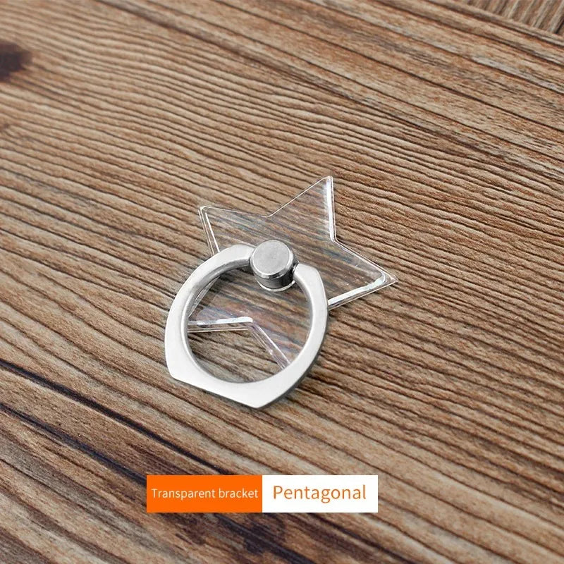 Clear Cat Finger Ring Mobile Phone Stand Holder For iPhone XS Huawei Samsung cell Smart Round Phone Ring holder Car Mount Stand