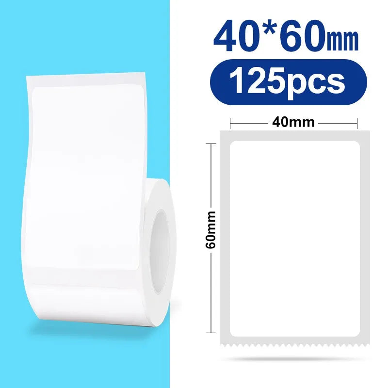 Niimbot Official Label Paper Roll Round White Transparent Sticker Paper Rolls for B21 B1 B203 Label Machine Printer