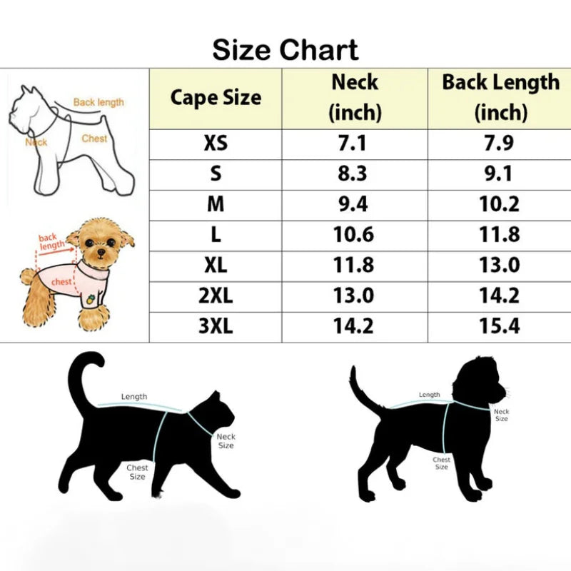Vampire Cape for Dogs – Red & Black Halloween Pet Costume for Small & Medium Dogs, S–XXL