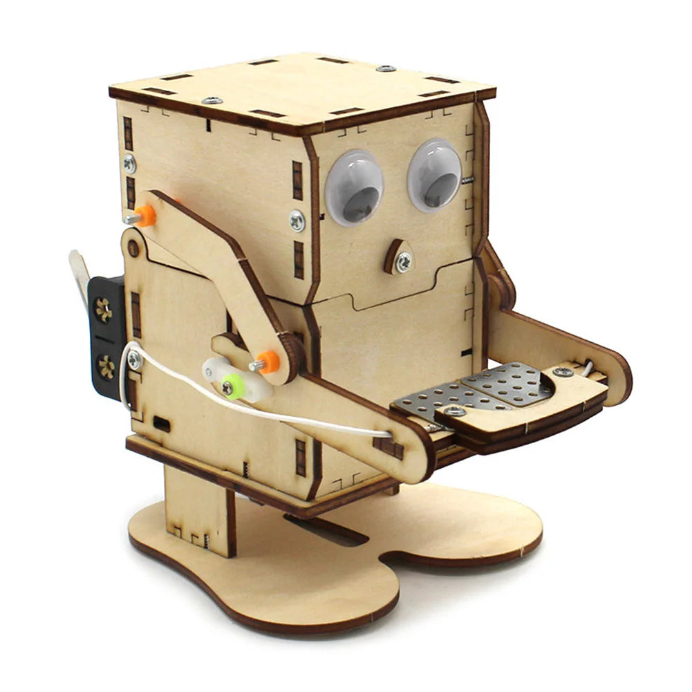 DIY Robot Eating Coin Model Assemble Kit Mini Teaching Learning STEM Project Science Education Aid Gift for School Lab