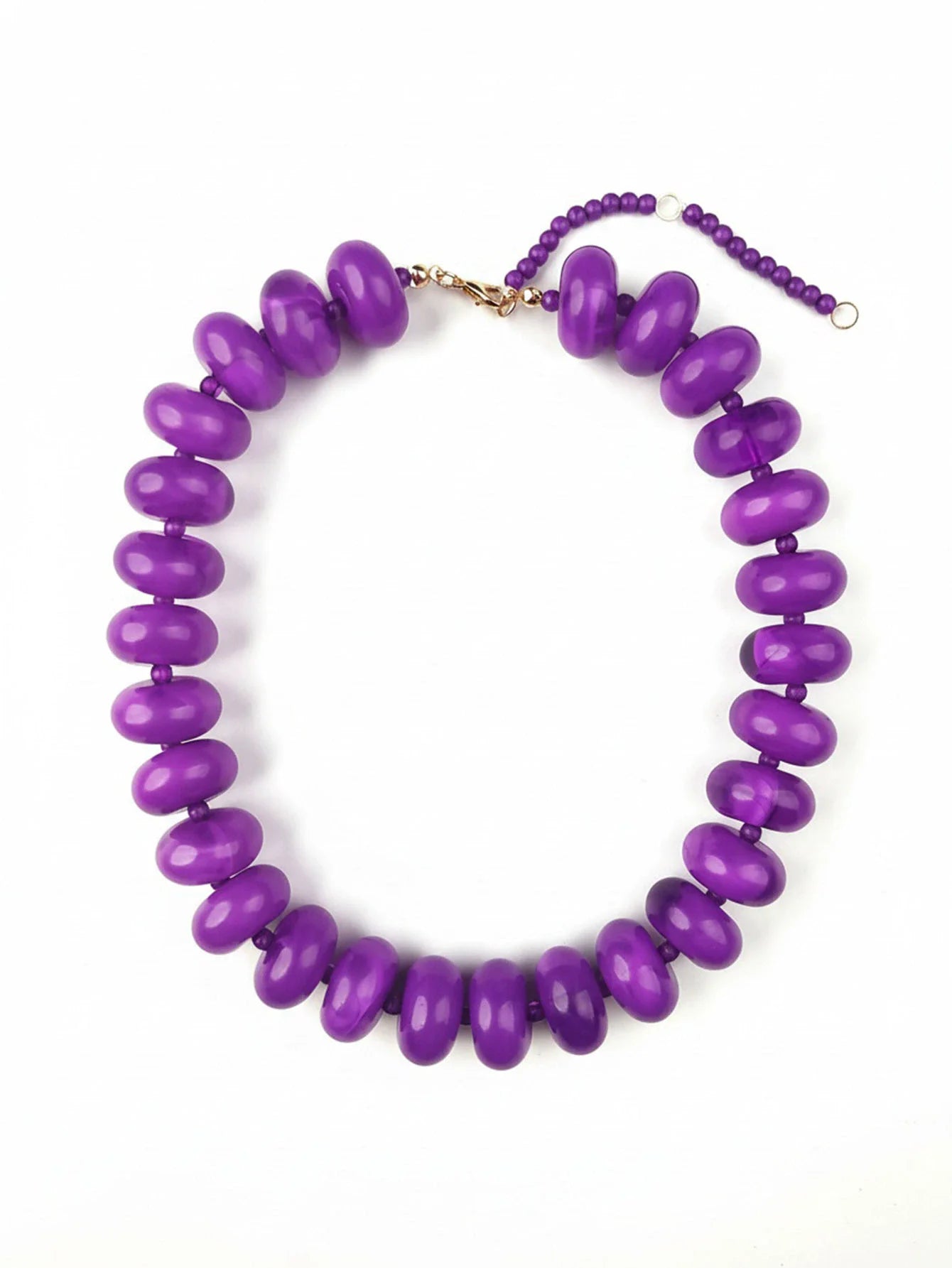 Bohemian Fashion Casual Dopamine Resin Bead Necklace Charms Chunky Jewelry Suitable for Women Daily Vacation Wear