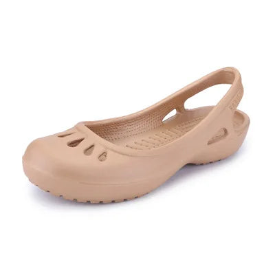 2023 Women 1 Jelly Sandals Home Non-slip Summer Hole Shoes Female Flat Slippers Plastic Female Waterproof EVA Garden