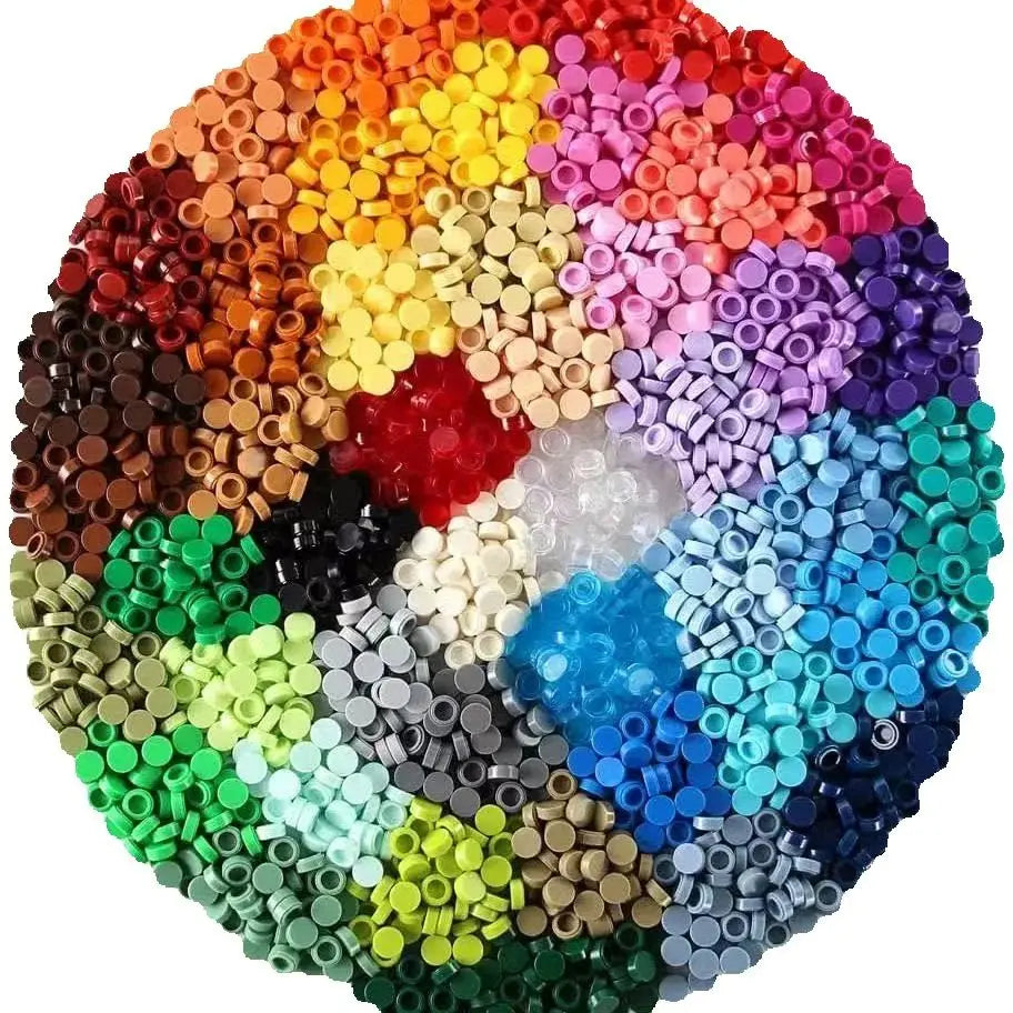 500pcs 1x1 Round  98138 Pixel Art Remix Building Block Toy Mosaic Drawing Series