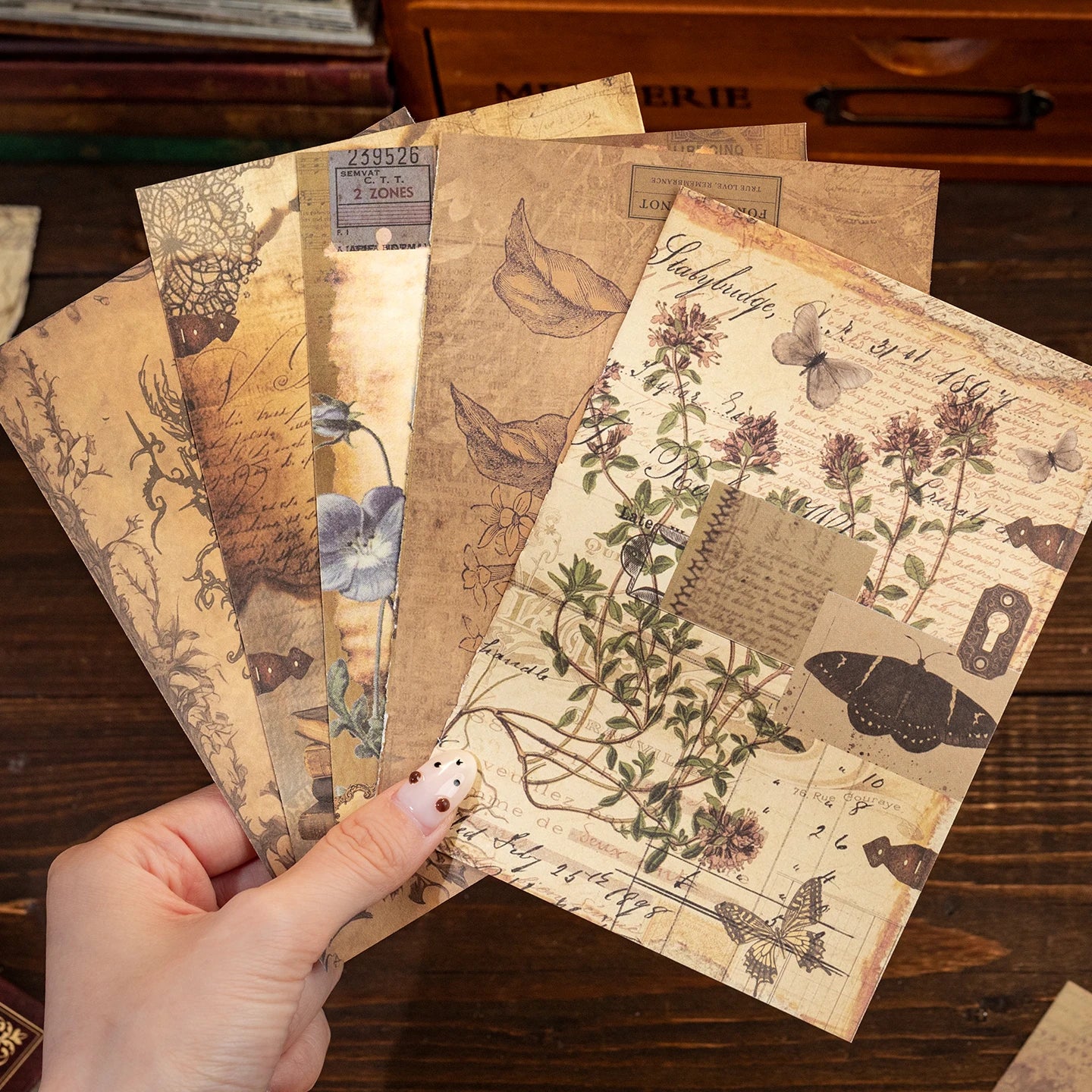 Mr.Paper 1 Book Vintage Style Notebook Set Gold Foil Writing Pad For Journaling Note Taking Retro Stationery Paper Sheets