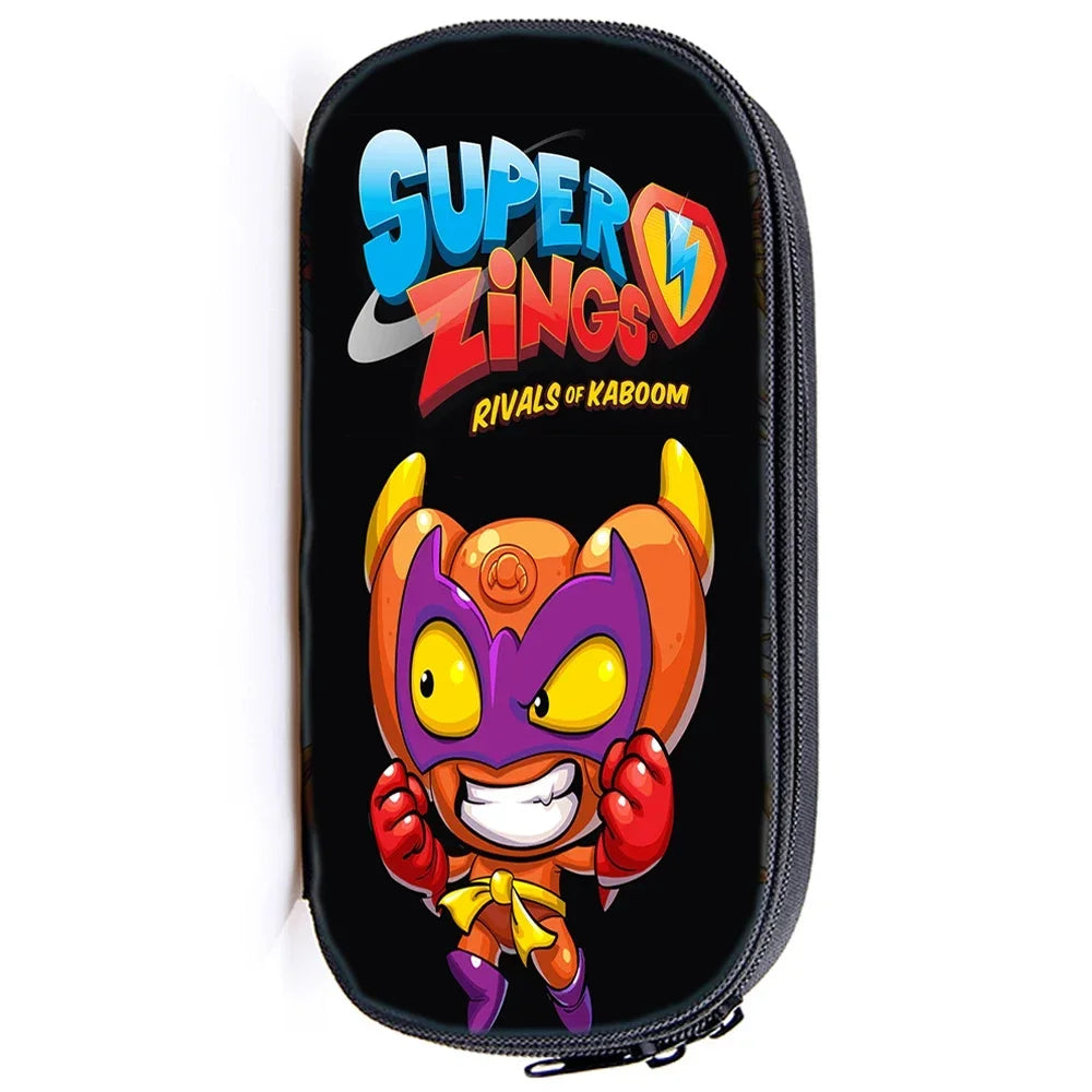 Super Zings Pencil Case Kids Pencil Holder Funny Superzings Printed Pen Bag Students Cute Bag Teens Bag Boy Girl for School