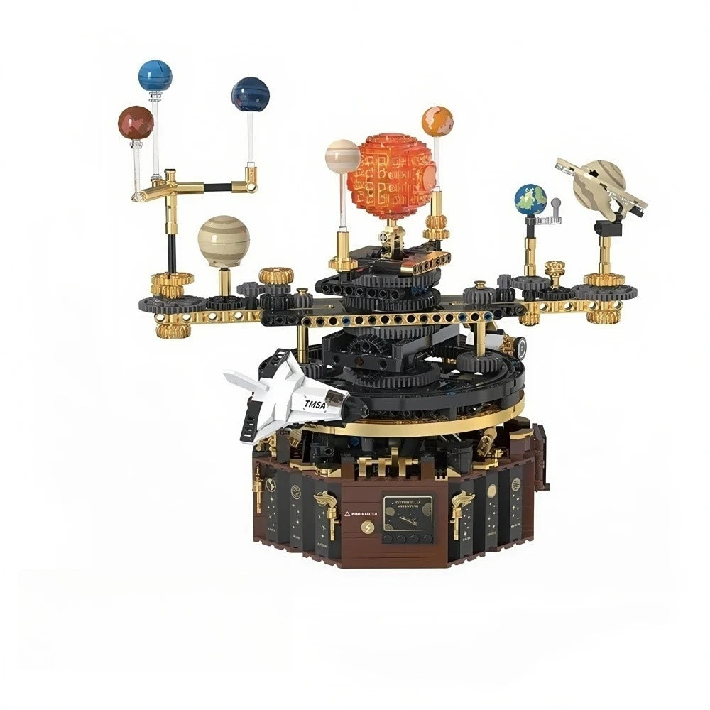 Space Planetarium Solar System Building Blocks, 1098pcs Technical STEM Electric Manual Science Model, MOC Light, Gift Box