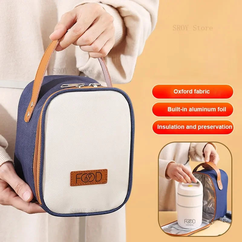 Vacuum Thermal Lunch Box Stainless Steel Insulated Lunch Bag Food Warmer Soup Cup Thermos Containers Lunch Box for Kids Tupper