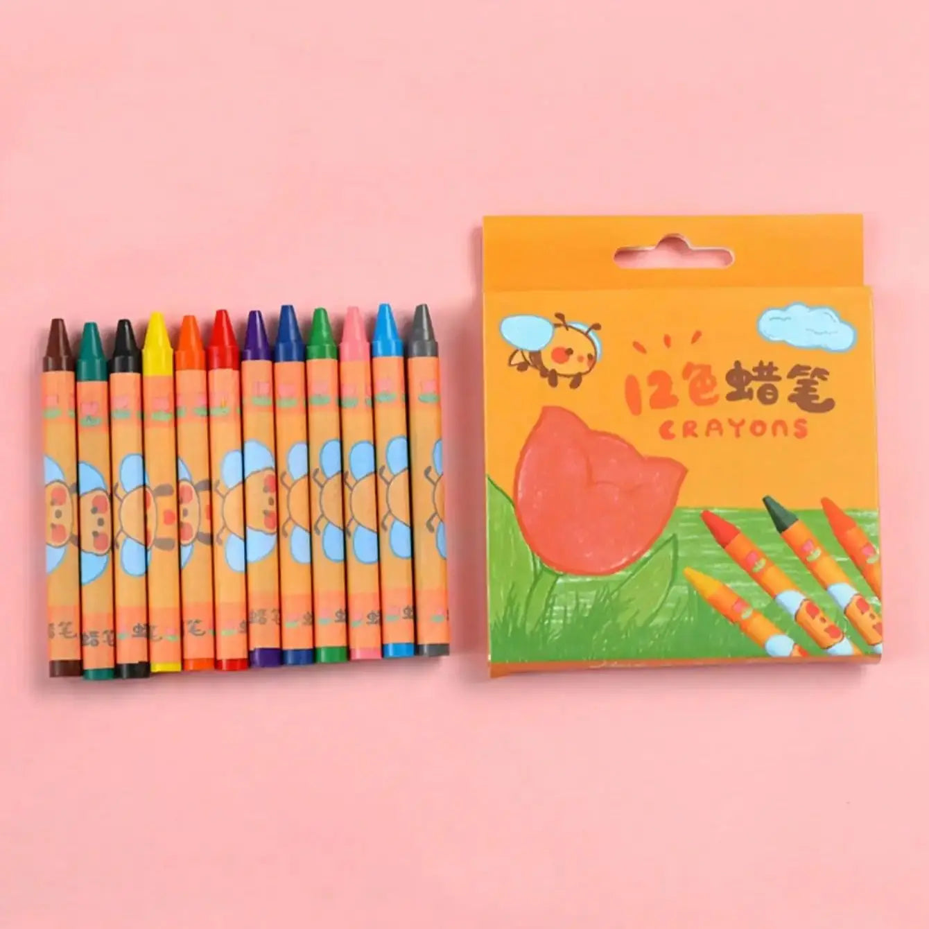 8/12/24Pcs Children's Art Painting Colored Crayons, Oil Pastels, Children's Non-Messy Hand Art Supplies for Kindergarten