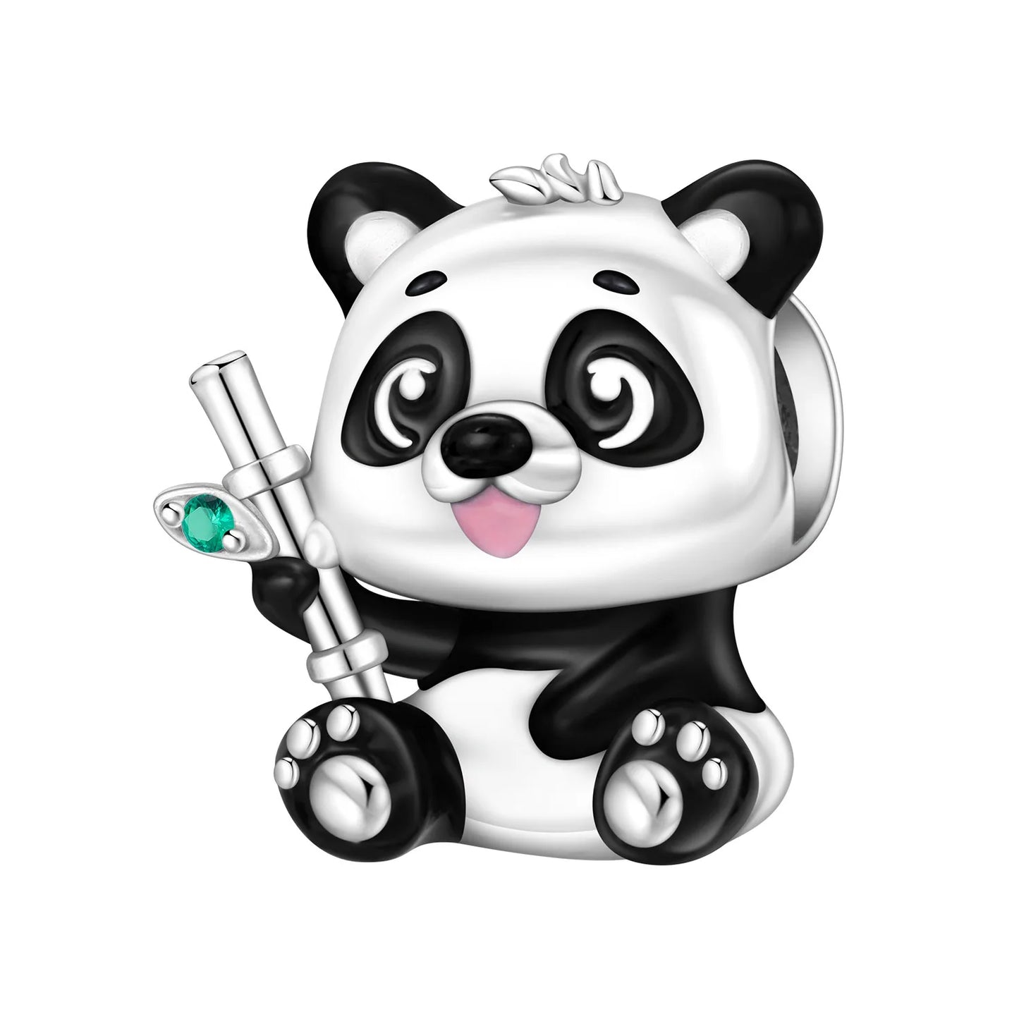 MISEFF Original S925 Sterling Silver Charm Adorable Animal Cute Panda Bead Pendant Charm Fit Bracelet DIY Jewelry Making Gifts