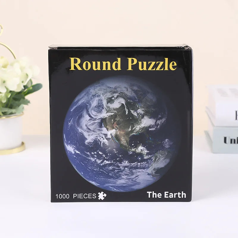 Adult Puzzle 1000 Pieces Challenge Games Learning Educational Puzzle Toys Moon Puzzle Rainbow Starry Space Traveler Flat Puzzle