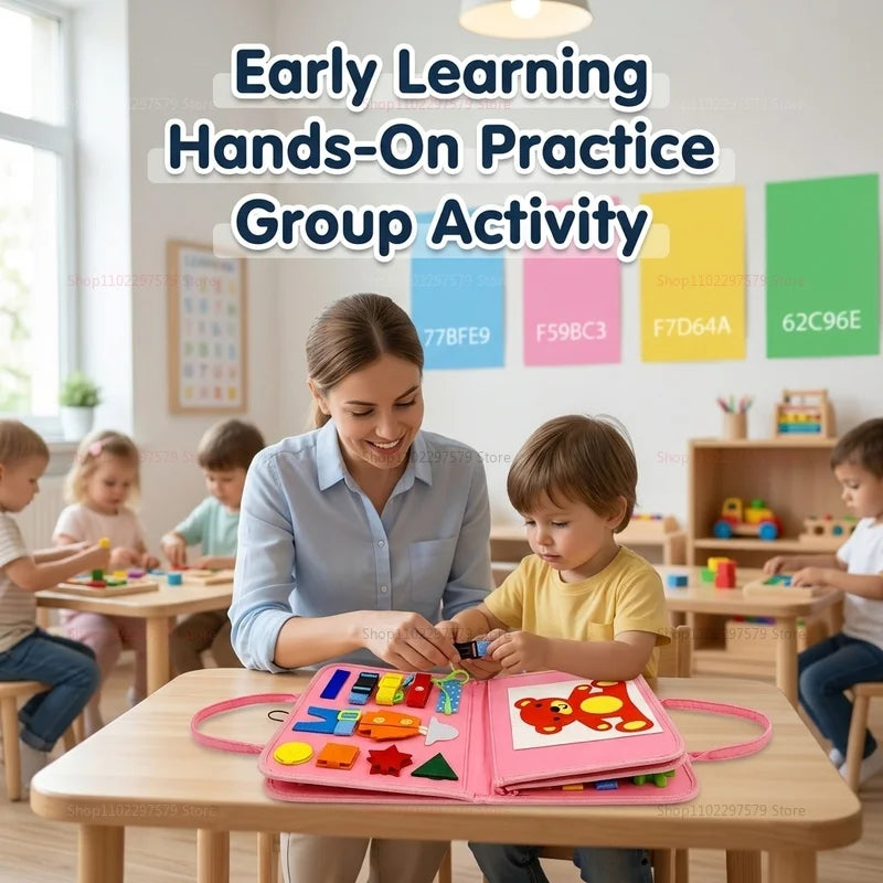 New Busy Board Montessori Toys for Toddler Busy Book Sensory Preshool Early Education Learning Fine Motor Skills Toys For Kids