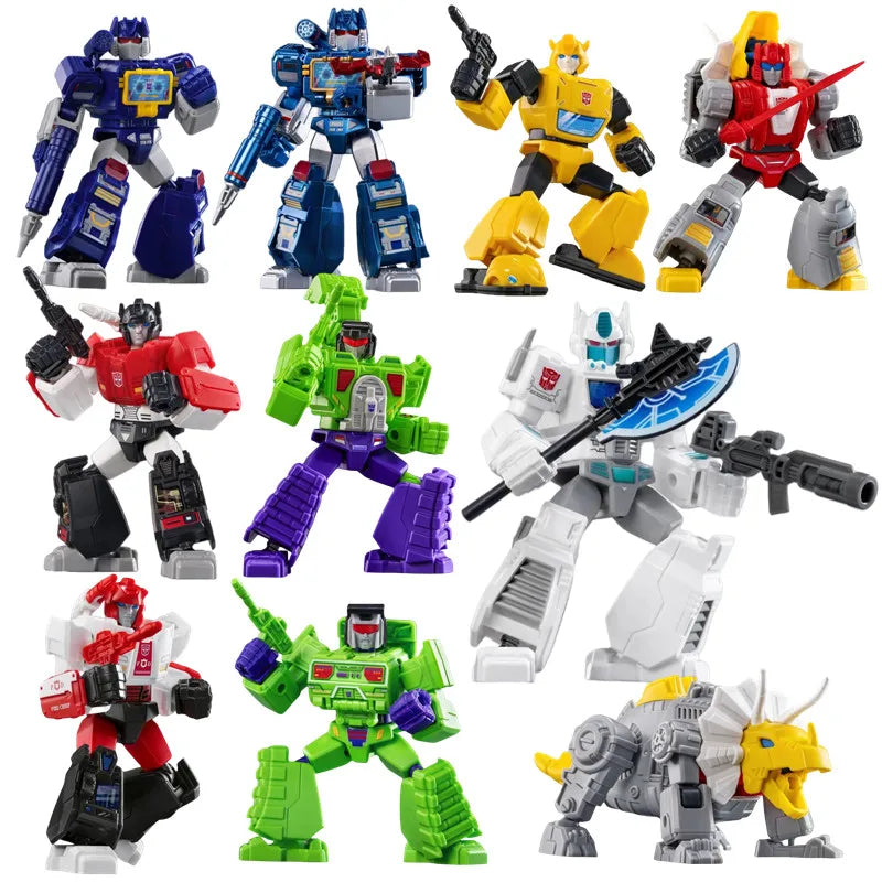1/9Pcs Transformers Building Blocks Robot Kid Splicing toys Soundwave Bumblebee Ultra Magnus Sideswipe Action Figures