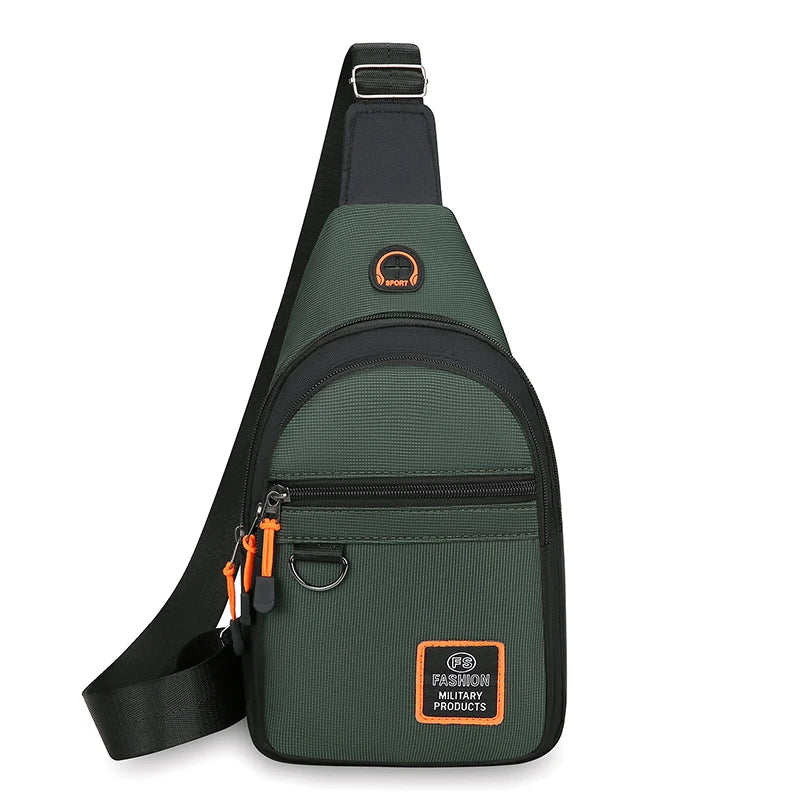 Men's leisure outdoor hiking bike shoulder bag, waterproof sports crossbody bag, travel backpack, men's chest bag, shoulder bag