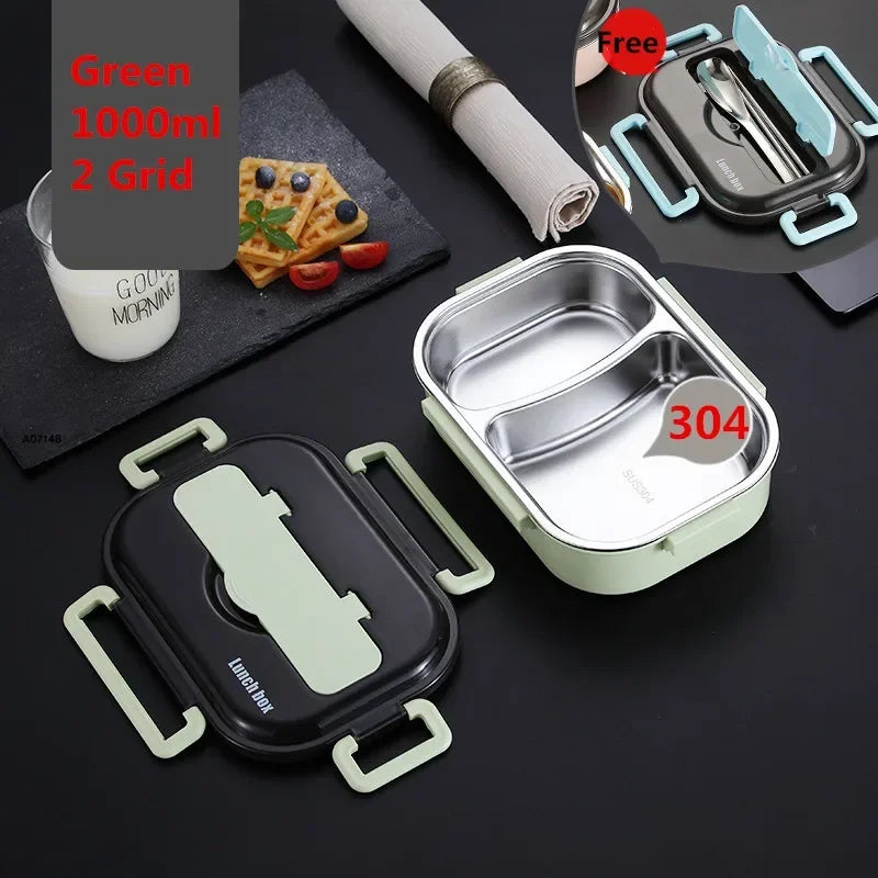 Japanese Kids thermal Lunch Box 304 stainless steel Bento Tableware Compartment Microwave Container Box Thermos for Food