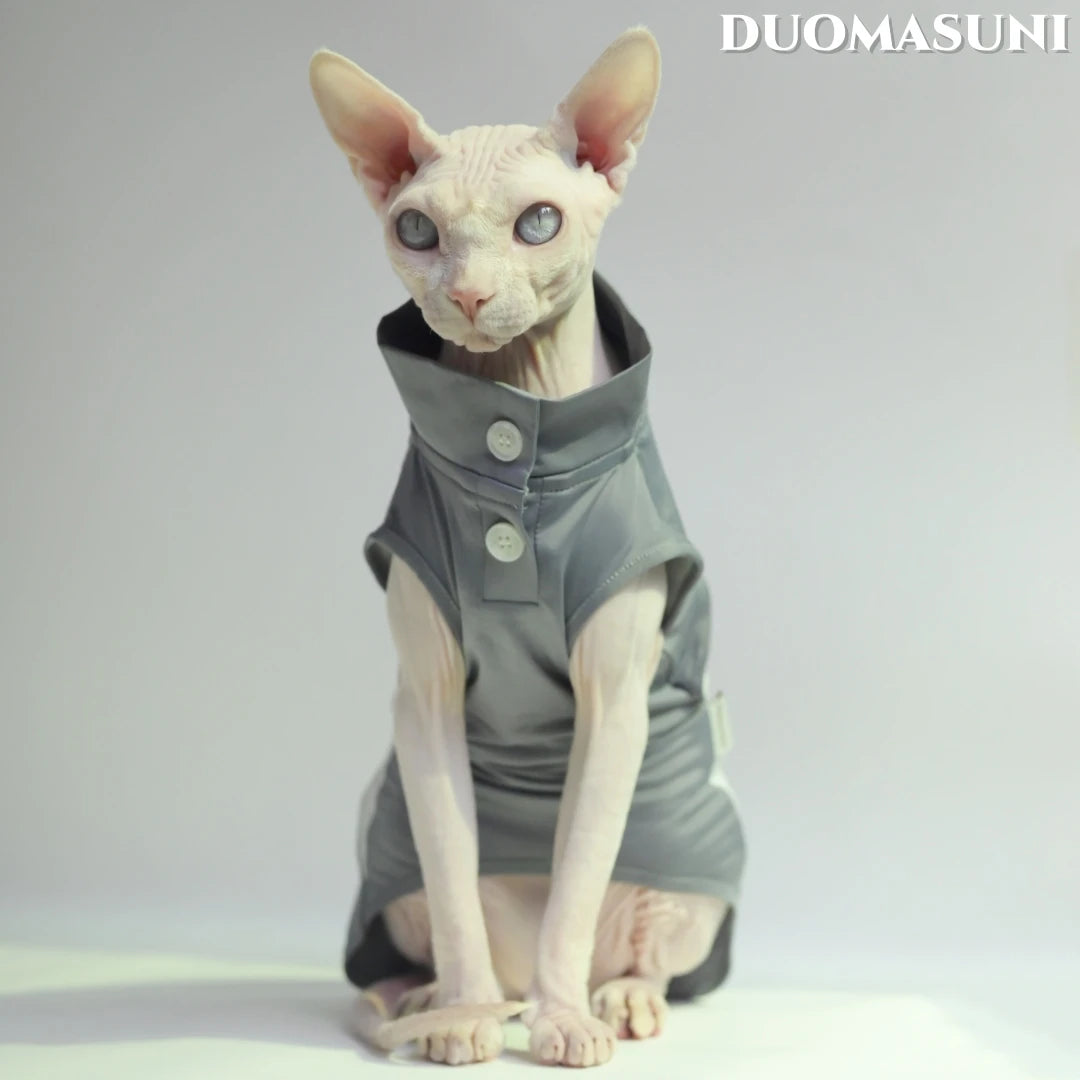 Sunproof Cooling Breathable UV Protection Thin Clothes for Sphynx Devon Rex Abyssinian Cats