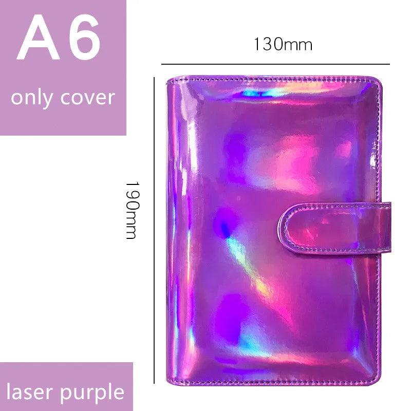 A6/A5 Macaroon Color PU Leather DIY Binder Notebook Cover Diary Agenda Planner Paper Cover School Stationery