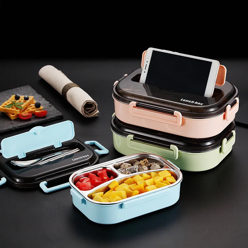 Heated Lunch Box for Kids Heated Bento Stainless Steel Lunch Box Thermos Container for Food Container Heated Bento Box Lunchbox