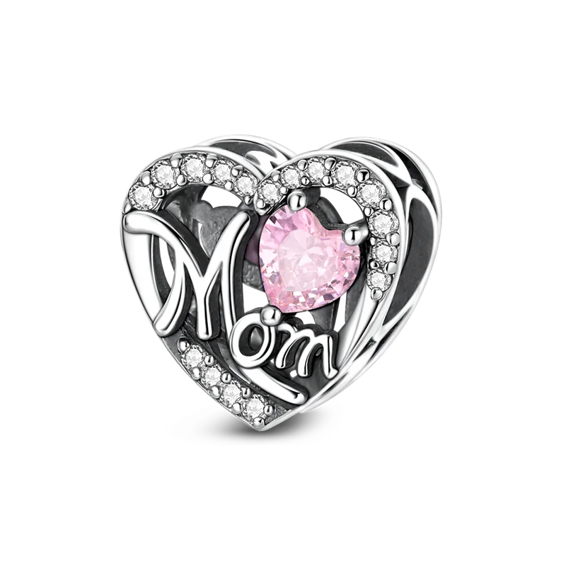 925 Sterling Silver Mother's Day Charms Mother Daughter Heart Animal Elephant Rabbit Pendants Fit Bracelets DIY Jewelry Gift