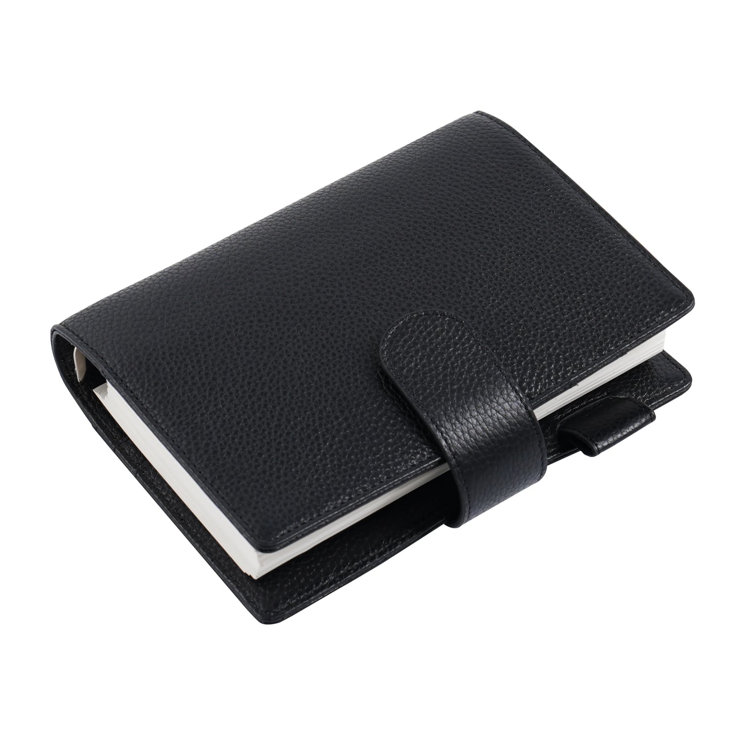 Moterm Personal Elite Rings Planner Without Back Pocket Pebbled Grain Leather Notebook Journal with 25mm Rings Organizer Cover