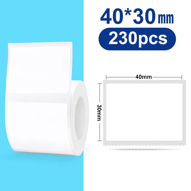 Niimbot Official Label Paper Roll Round White Transparent Sticker Paper Rolls for B21 B1 B203 Label Machine Printer