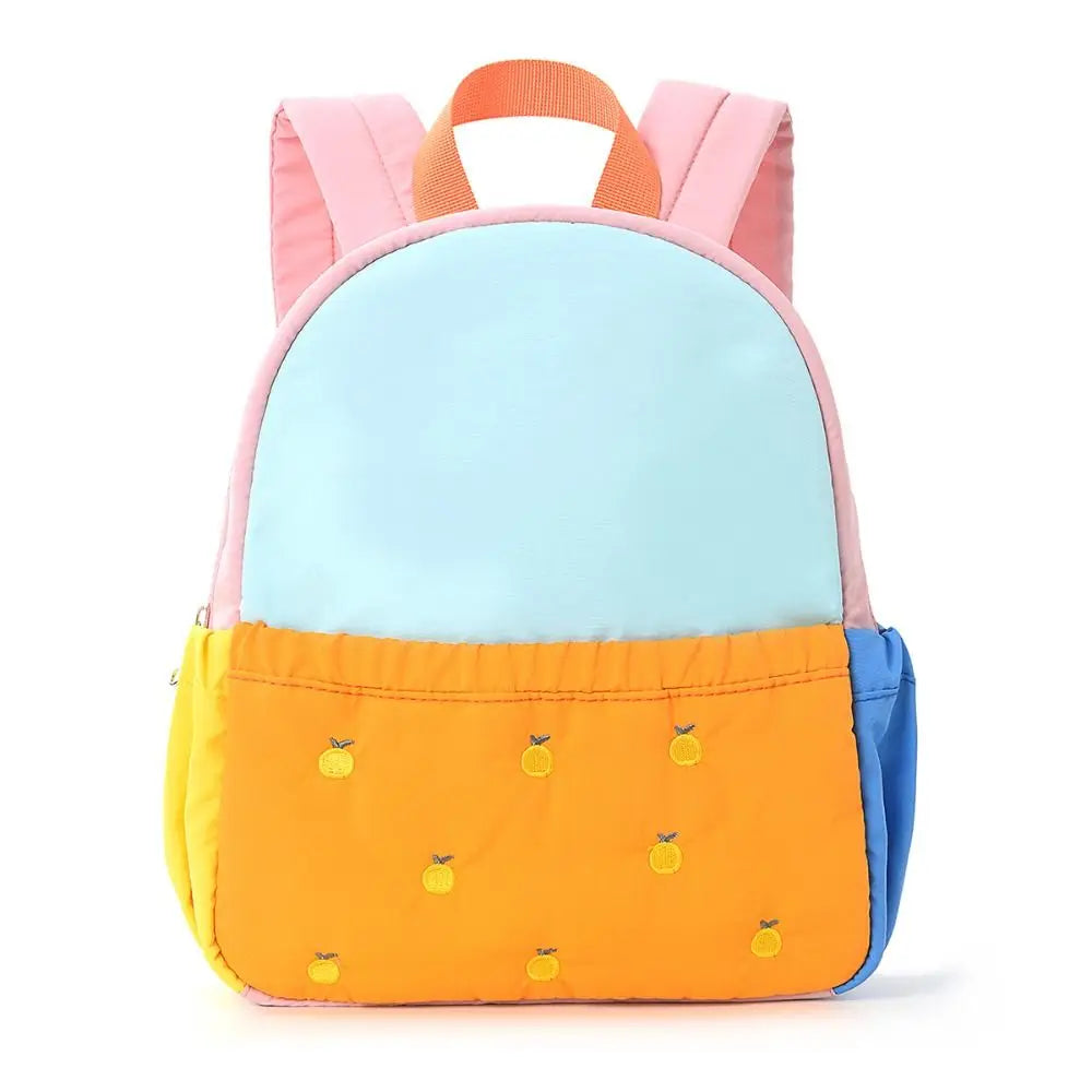 Polyester Embroidery Shoulders Bag Large Capacity Washable Versatile Backpack Multicolor School Student Backpack Kids Children