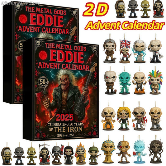 Eddie Acrylic Advent Calendar – 24 Hanging Band Pendants & Keychains
