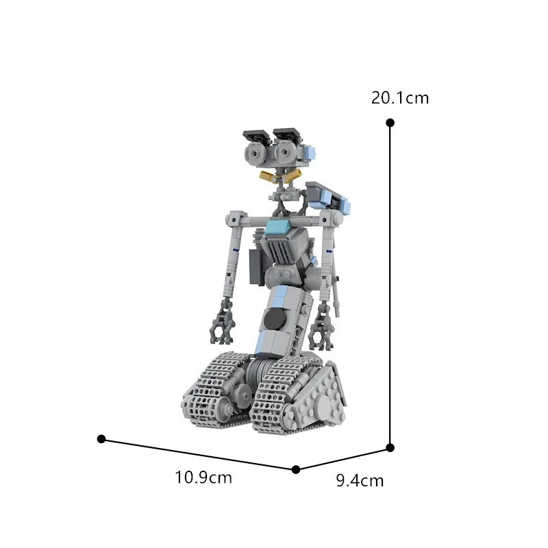 Hot Johnny 5 Robot Toys Classic Movie Short Open Circuit Figures Robot Model Building Kit Decor Building Bricks Set Toys Box