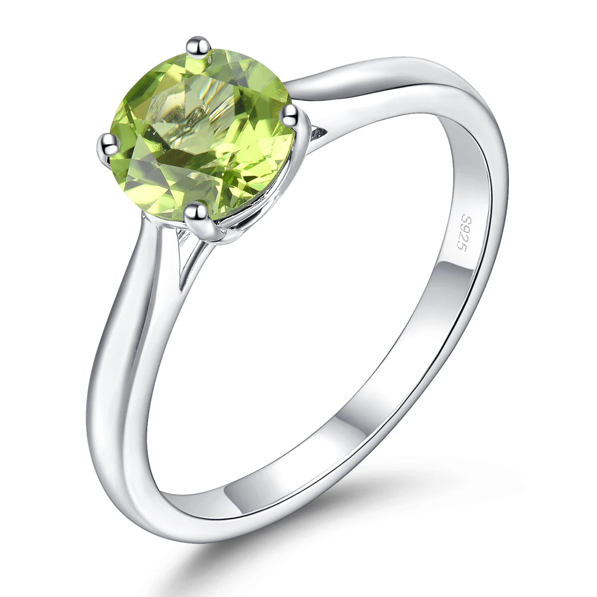 Natural Citrine Sterling Silver Rings 1.3 Carats Genuine Gemstone Classic Simple Fine Jewelry Style S925 Daily Birthday Gifts