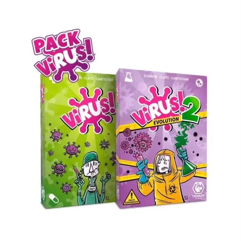 Family Strategy Card Game Set Virus Series 1&2 & Halloween Adult Party Board Game Youth Group Interactive Entertainment