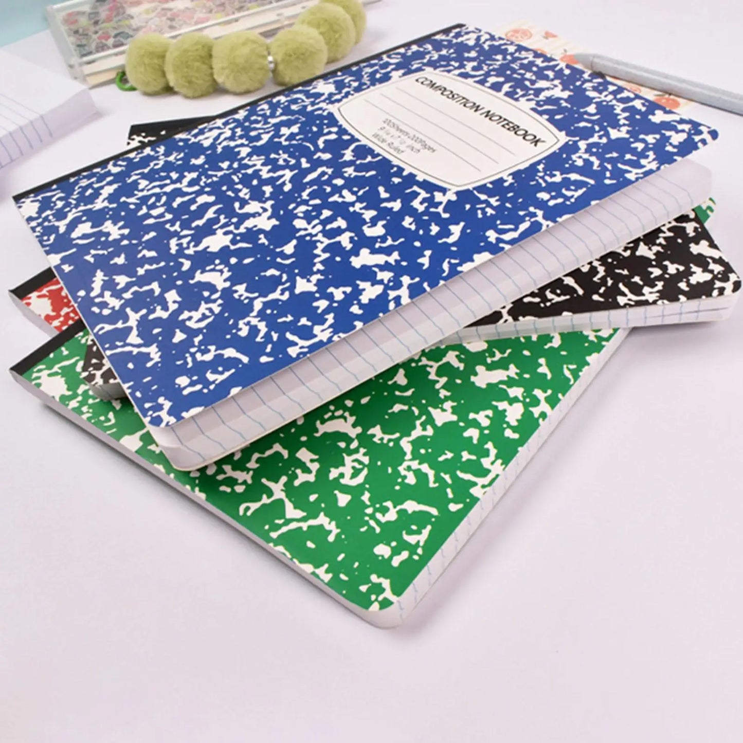 Composition Notebook College Ruled 100 Sheets Abstract Marble Cover Thick Paper 10.2x7.2in Lined Paper Notebook For School