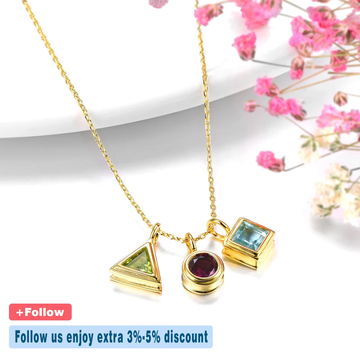 Natural Topaz Peridot Rhodolite Garnet Silver Yellow Gold Plated Pendant Women Special Unique Style Jewelry S925 Party Gifts