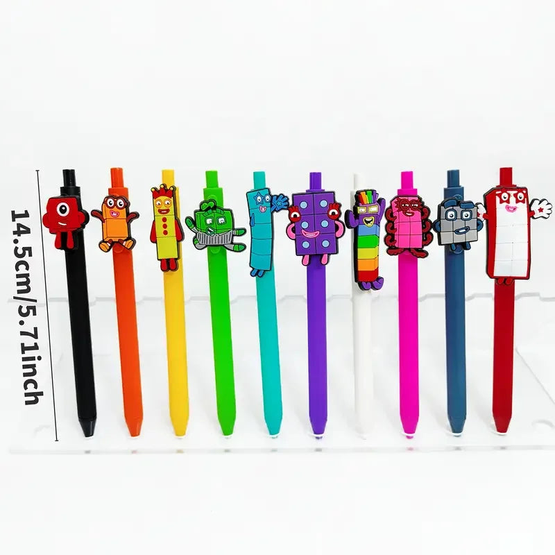 6/12/18 Building Block-Shaped Pen Cute Number Building Block Ballpoint Pen Black Ink Fun writing tool with playful design