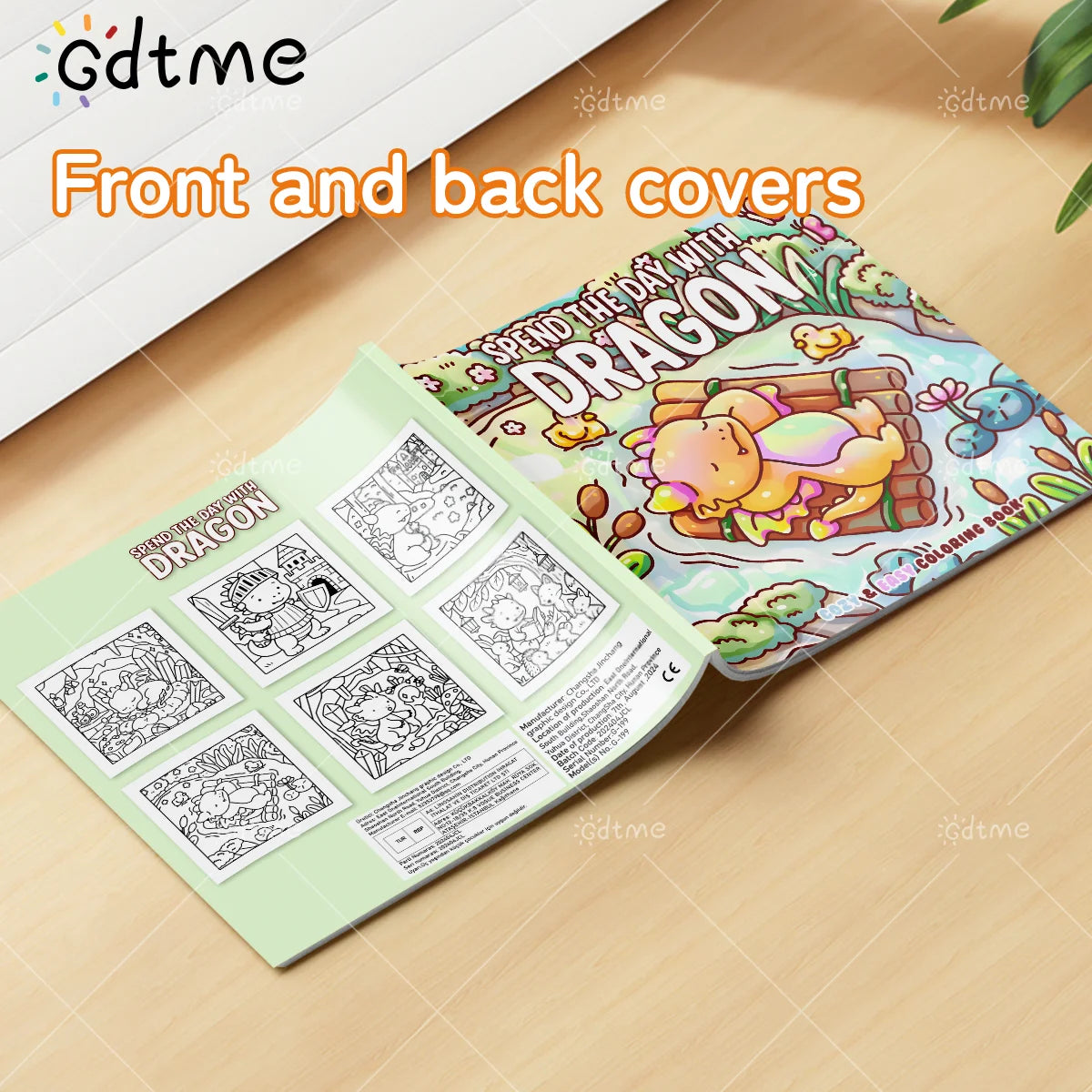 SPEND THE DAY WITH DRAGON Coloring Book for Adult Relieve Stress Kill Time DIY Painting Drawing Book Kids Educational Toys
