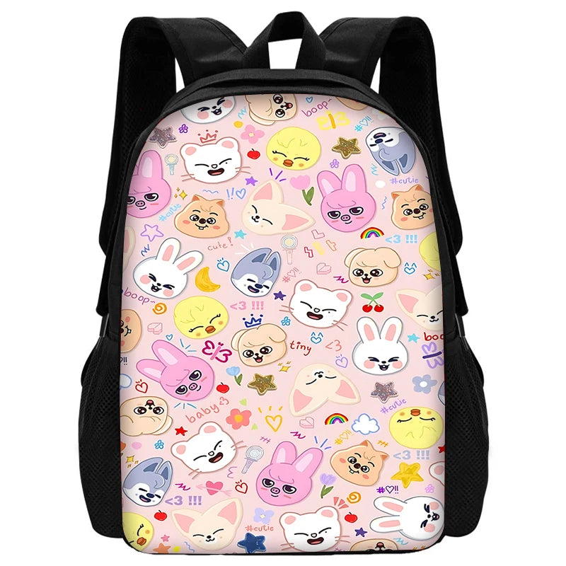 Child School S-Skzoo-o k-Kpop Stray Kids Backpack With Shoulder Bag Pencil Bags School Bags for Boys Girls Best Gift