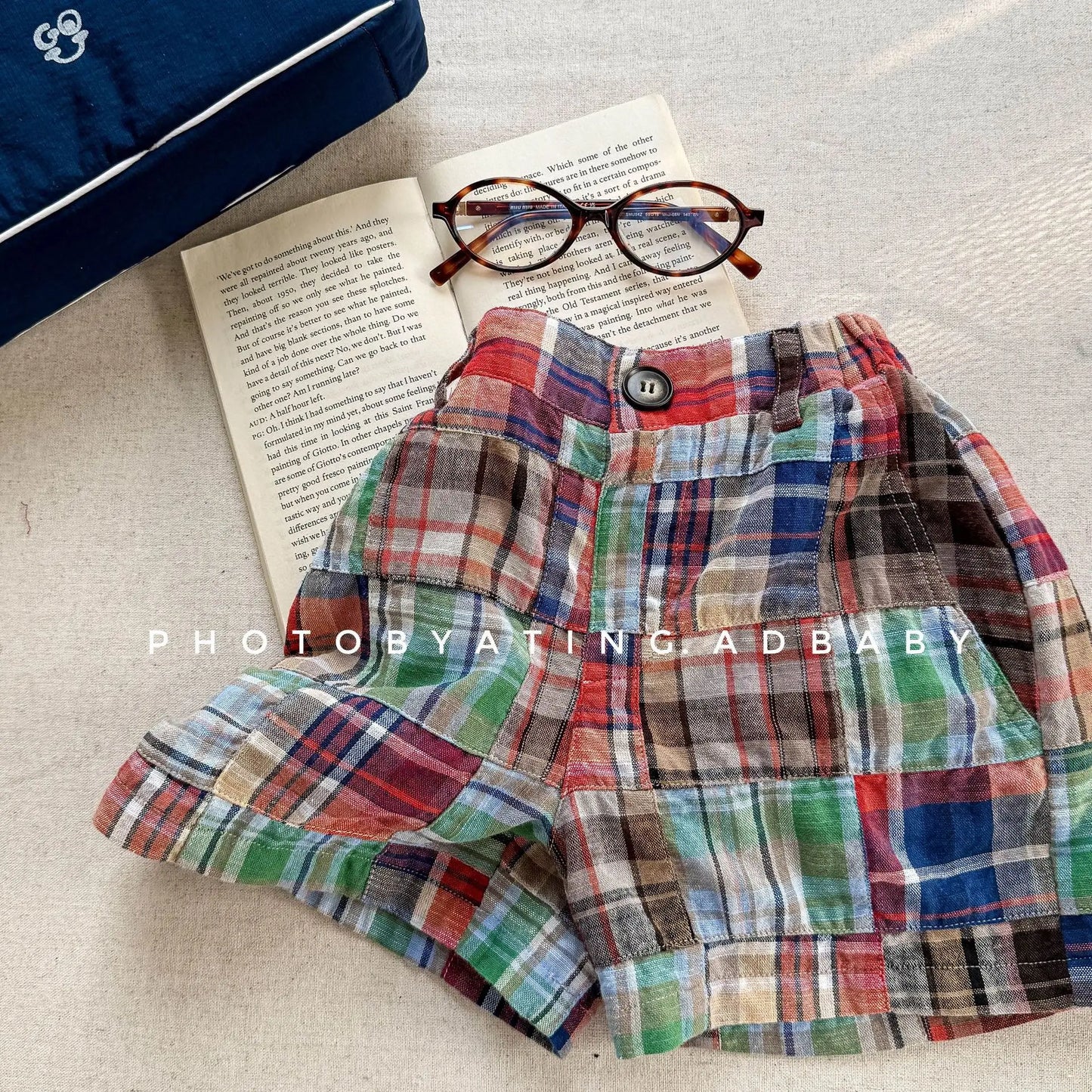 Girls Pants 2025 Summer New Childrens Clothes Korean Style Girl Baby Fashion Patchwork Plaid Shorts Casual Simple Daily