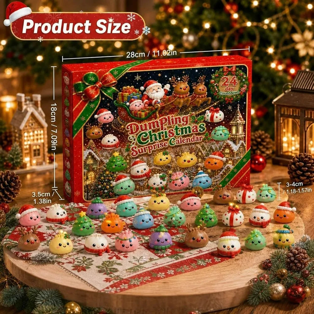 Christmas Dumpling Squishies Advent Calendar – 24-Day Stress Relief Countdown