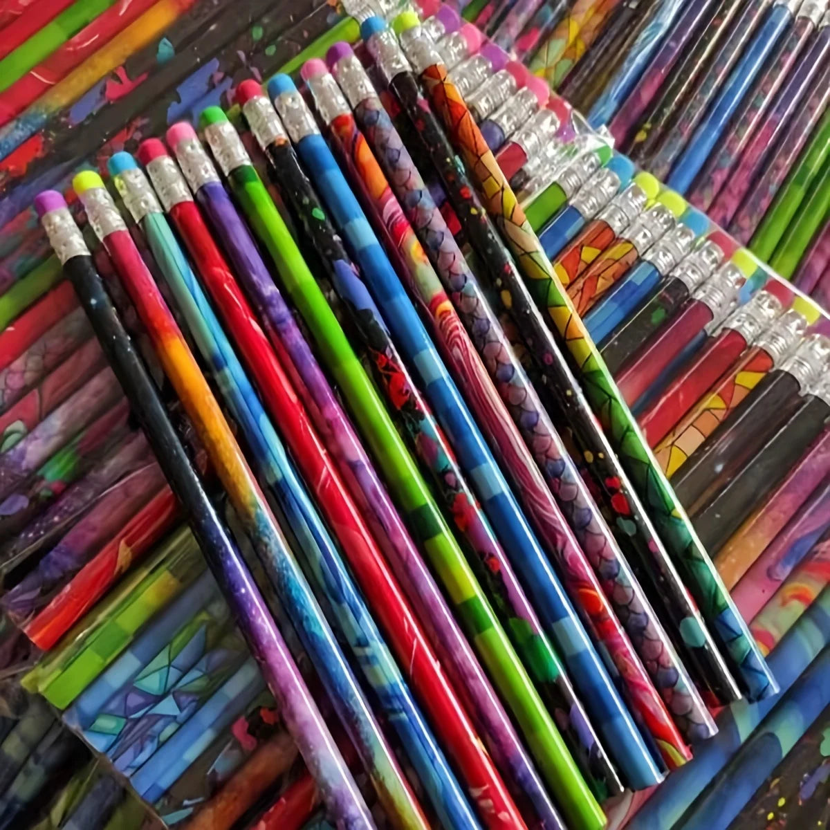 30/60pcs Wooden Pencils with Erasers: Sketching Pencils for Students, Combination Pencils for Writing, School Supplies, Statione