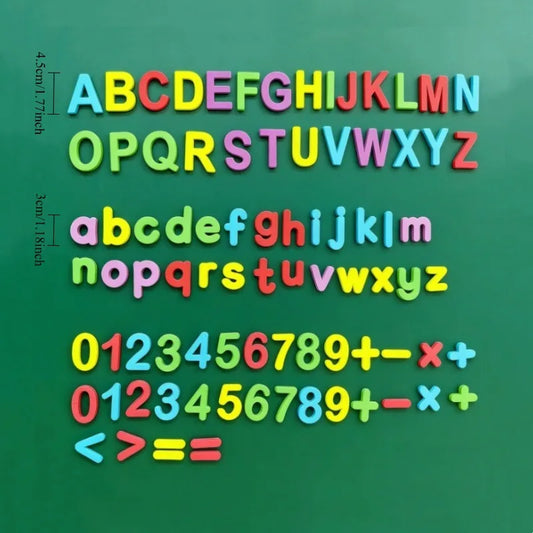Magnetic Letters Numbers ABC 123 Fridge Magnets Plastic Educational Toy Set for Kids Preschool Learning Uppercase Lowercase Math