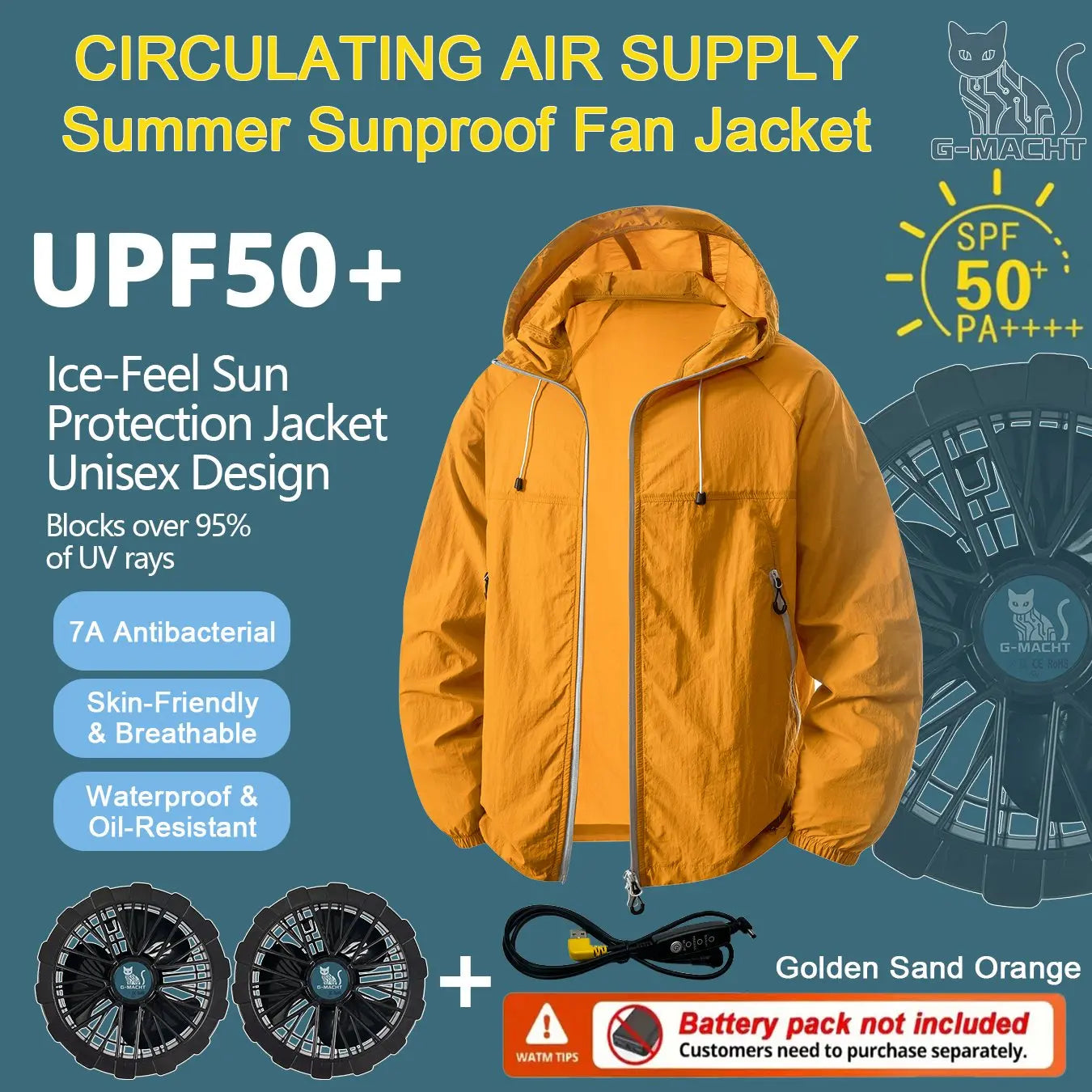 Couple Summer Cooling Fan Vest, Breathable Heat-Resistant Air Conditioned Sleeveless Workwear for Outdoor Use(Not Power)