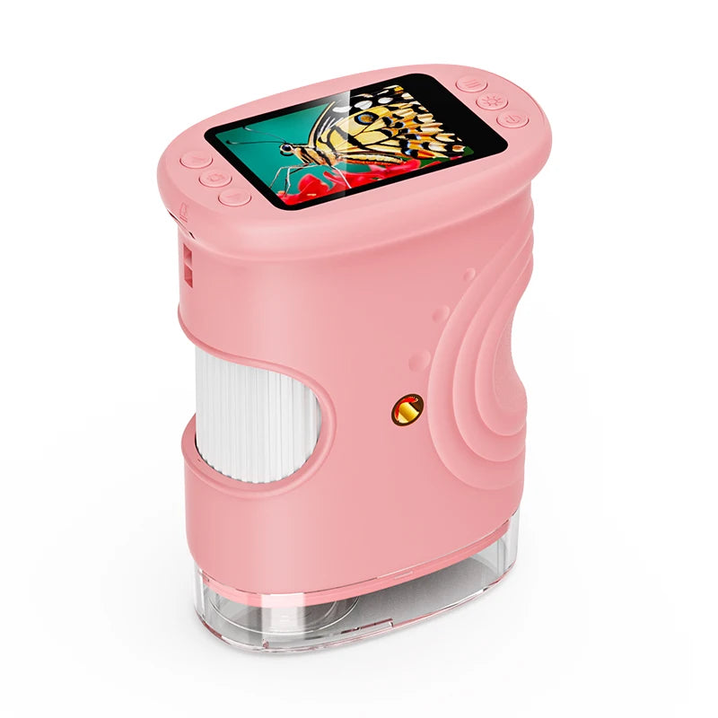 1000X Pocket Microscope for Kids with 4K 2.0" Screen Digital Handheld Rechargeable Portable Science Toy STEM Educational Gift