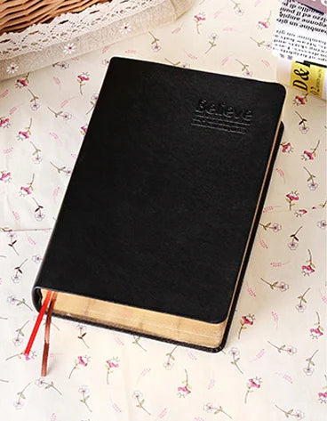Vintage Thick Leather Bible Notebook Blank Diary Book Retro Zakka Paper Journals Agenda Planner Notepad Stationery Gift Supplies