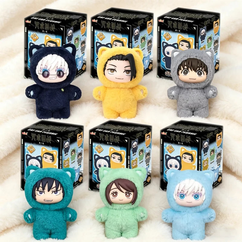HOT In Stock Jujutsu Kaisen 2 Cat Ear Plushie Series Blind Box Mystery Box Anime Plush Doll Kawaii Toy Collect Festvial Gift