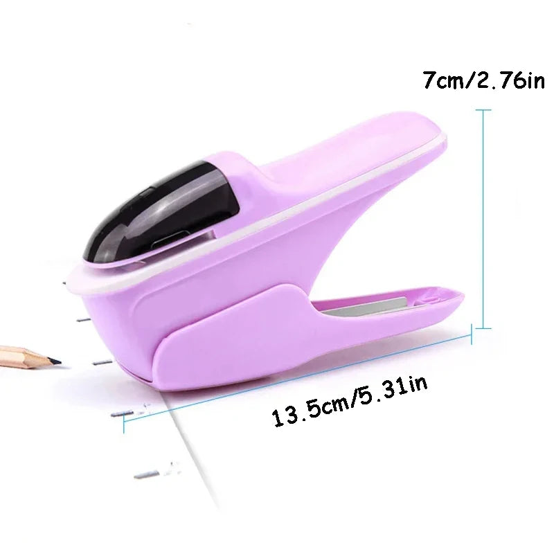 1PC hand-held stapler without nails, bill paper and handbooks, document binding, office, home and school binding supplies