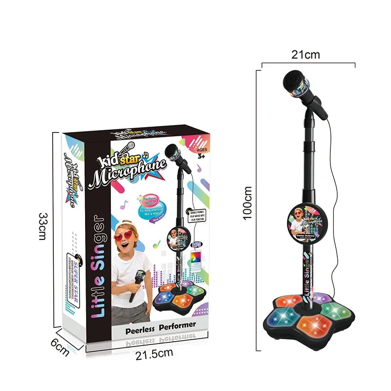 Kids Microphone Stand Toy, Portable Children's Karaoke Electronic, Durable Party Karaoke Microphone Stand, Kids Karaoke Machine