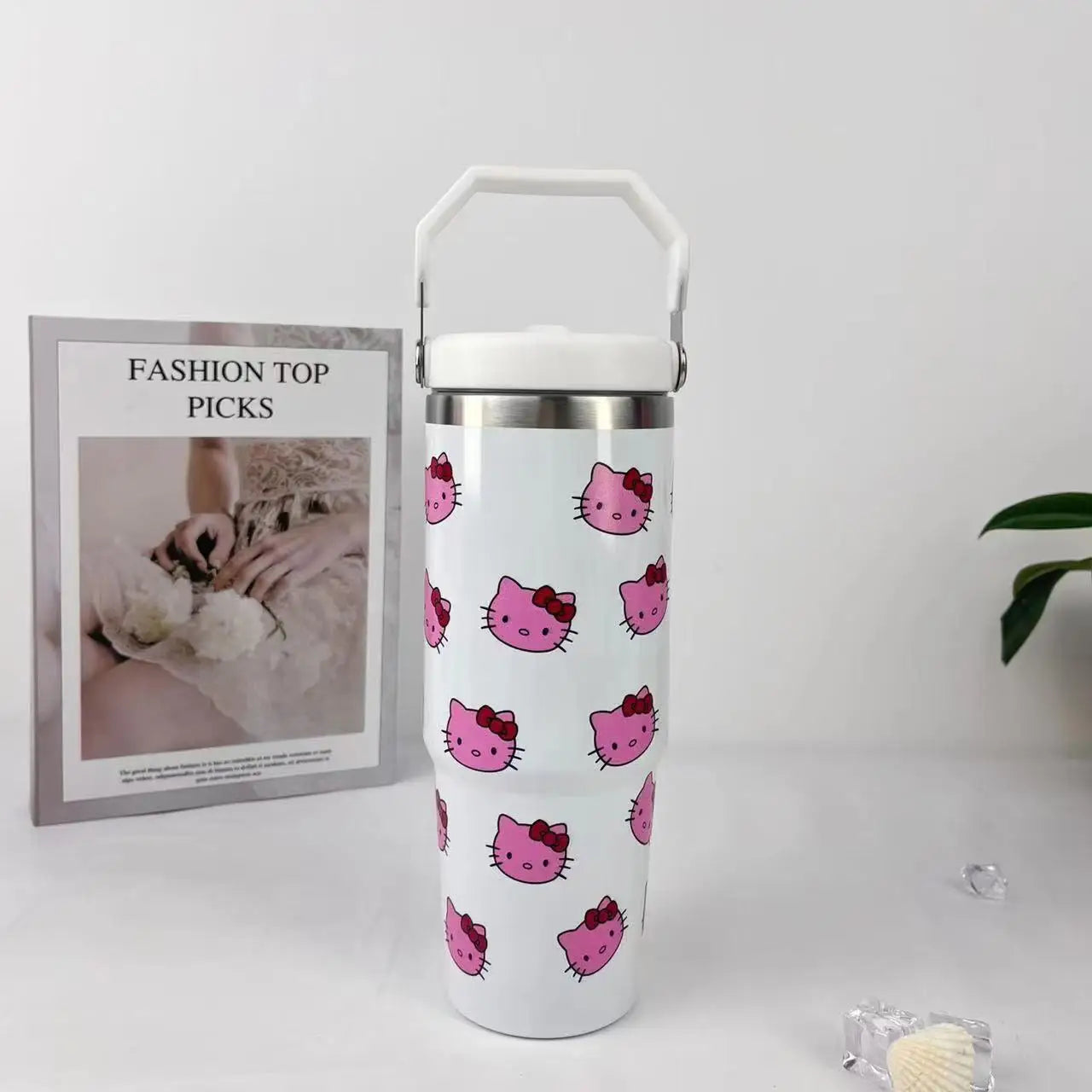 New 40oz Vacuum Hello Kitty Insulated Tumbler Stainless Steel Insulated Water Bottle Vacuum Thermal Flask For Women Men